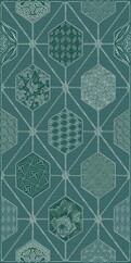 Декор Azori 31,5*63 Devore Indigo Geometria