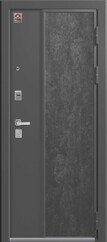 Входная дверь Центурион LUX-7 Серый шёлк + Серый камень Софт грей