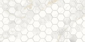 Плитка настенная Golden Tile 300х600 SENTIMENTO Hexagon белый  SN0151