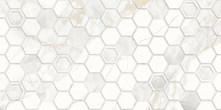 Плитка настенная Golden Tile 300х600 SENTIMENTO Hexagon белый  SN0151
