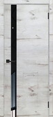 Дверь ЛесКом Royal-2 дуб арктика стекло черное